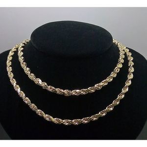Real 10K Yellow Gold 5mm 24” THICK Rope Chain New